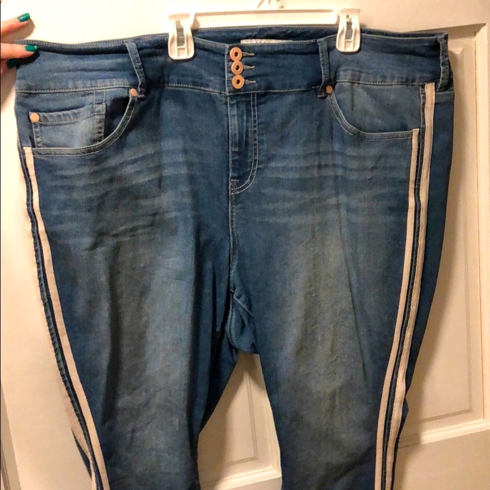 Torrid Pinstripe Jeggings (Size 24XS)